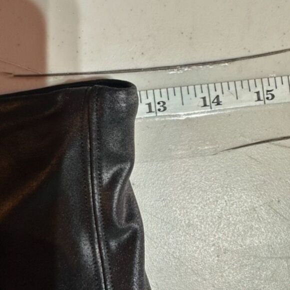 Spanx Faux Leather Leggings Compression Coated Slimming Size Size Medium Black - Picture 11 of 13